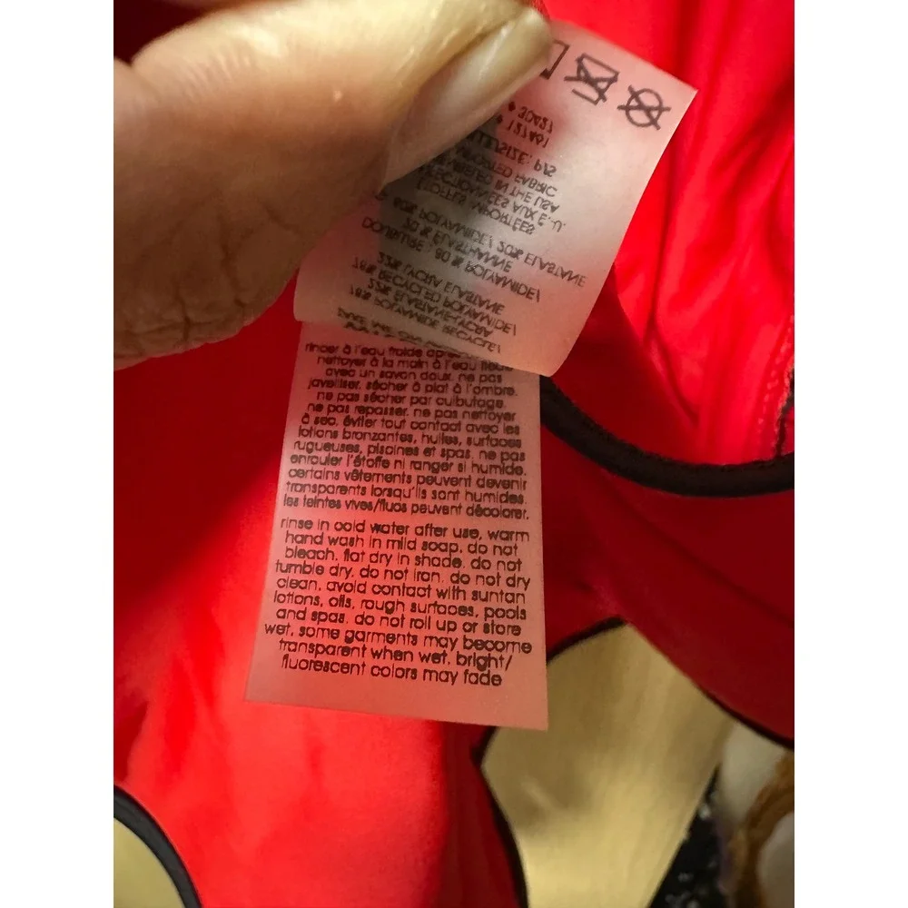 Wildfox This Bod's For You One Piece Swimsuit S Red Zip Side Graphic Rare‎